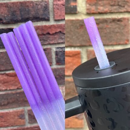 40 ounce straw - Color changing light purple