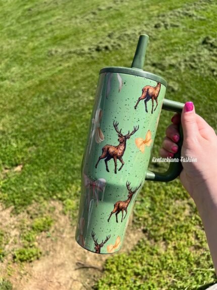 40 oz tumbler- Coquette buck